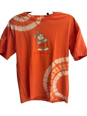 Disney Parks Orange Tie-Dye Mickey Mouse